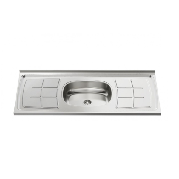 MESADA ORLANDI ART43 160x53cm INOXIDABLE BACHA CENTRAL
