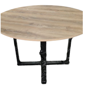 MESA NC REDONDA INDUSTRIAL 120cm HIERRO MADERA