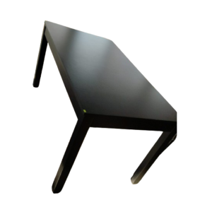 MESA LUX 1.60 TAPA NEGRA PATAS NEGRA