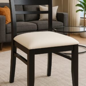 SILLA ALELU SOFIA WENGUE CUERINA