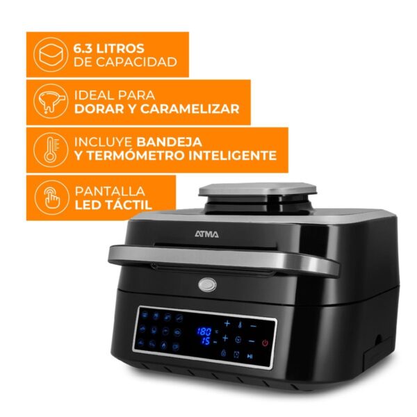 FREIDORA ATMA FR901DP DE AIRE CON GRILL 6,3 LTS