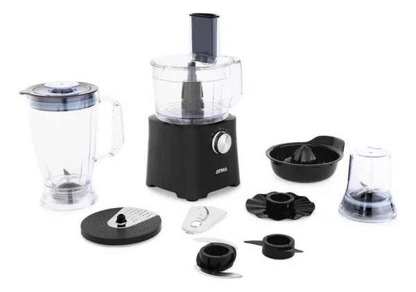 PROCESADORA ATMA LP8426NAP C/ VASO LICUADOR Y MOLINILLO 9 EN 1 650W NEGRA
