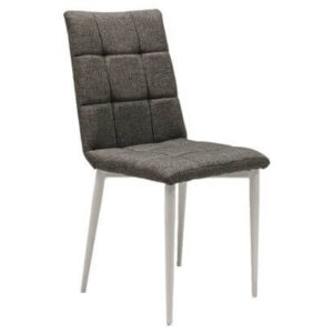 SILLA DAKOT CARMIN GRIS TELA PLOMO