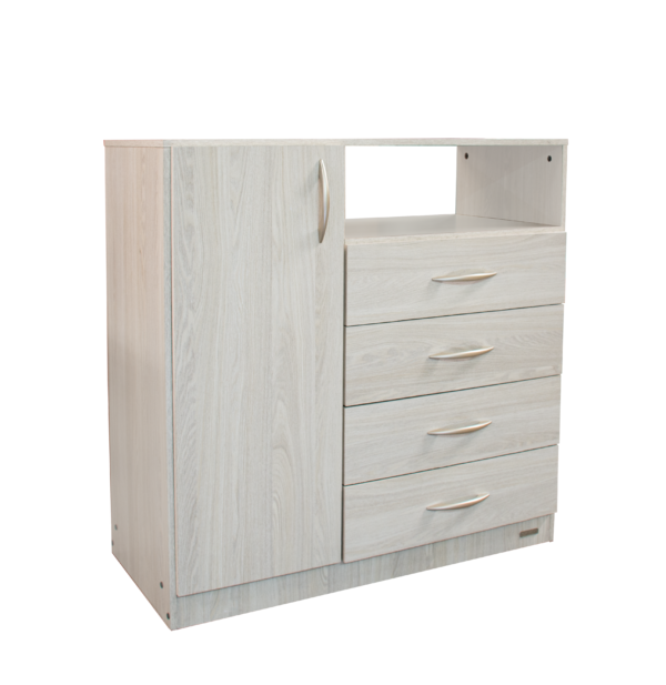 CHIFFONIER PLATINUM 9210 4 CAJONES 1PUERTA GRIS ANDINO - Imagen 2