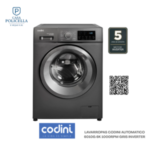 LAVARROPAS CODINI AUTOMATICO 6010G 6K 1000RPM GRIS INVERTER