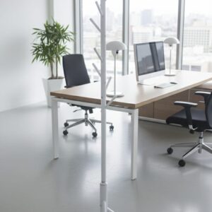PERCHERO DECOTOTALE PER-17 BLANCO METAL BASE TRIPODE