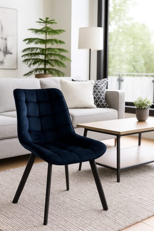 SILLA DECOTOTALE W-132 MALMO PANA NEGRA PATA NEGRA