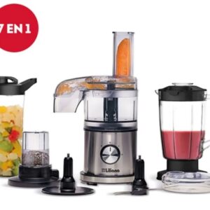 PROCESADORA LILIANA AM115 MINI MULTISMART 400W ACERO 7 EN 1