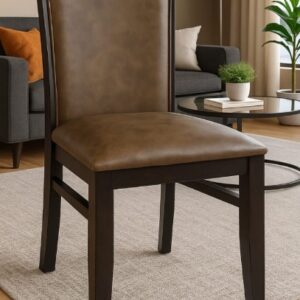 SILLA ALELU MARTINA WENGUE CUERINA