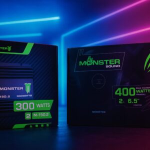 COMBO MONSTER AMPLIFICADOR M-150.2 300W+PARLANTE X-652 6.5" 400W