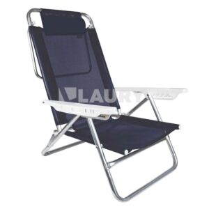 REPOSERA MOR ART15171 SUMMER 6 POS. CON ALMOHADA COVERSOL AZUL ALUMINIO