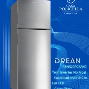 HELADERA DREAN RZN320PCARXO NO FROST 342L SILVER INVERTER